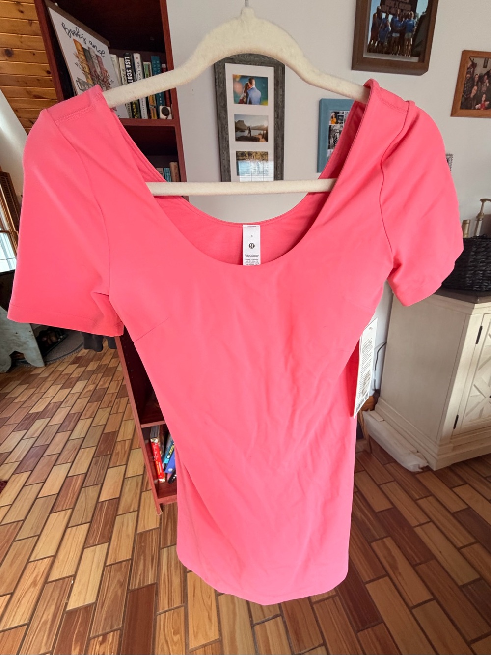 lululemon athletica Scoop Neck Midi Dress in Coral Pink